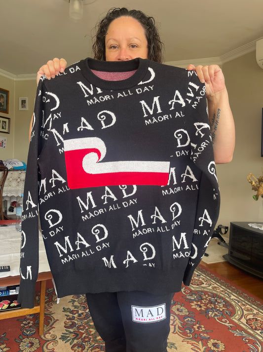 Tinō Māori All Day M•A•D Wool Jumper