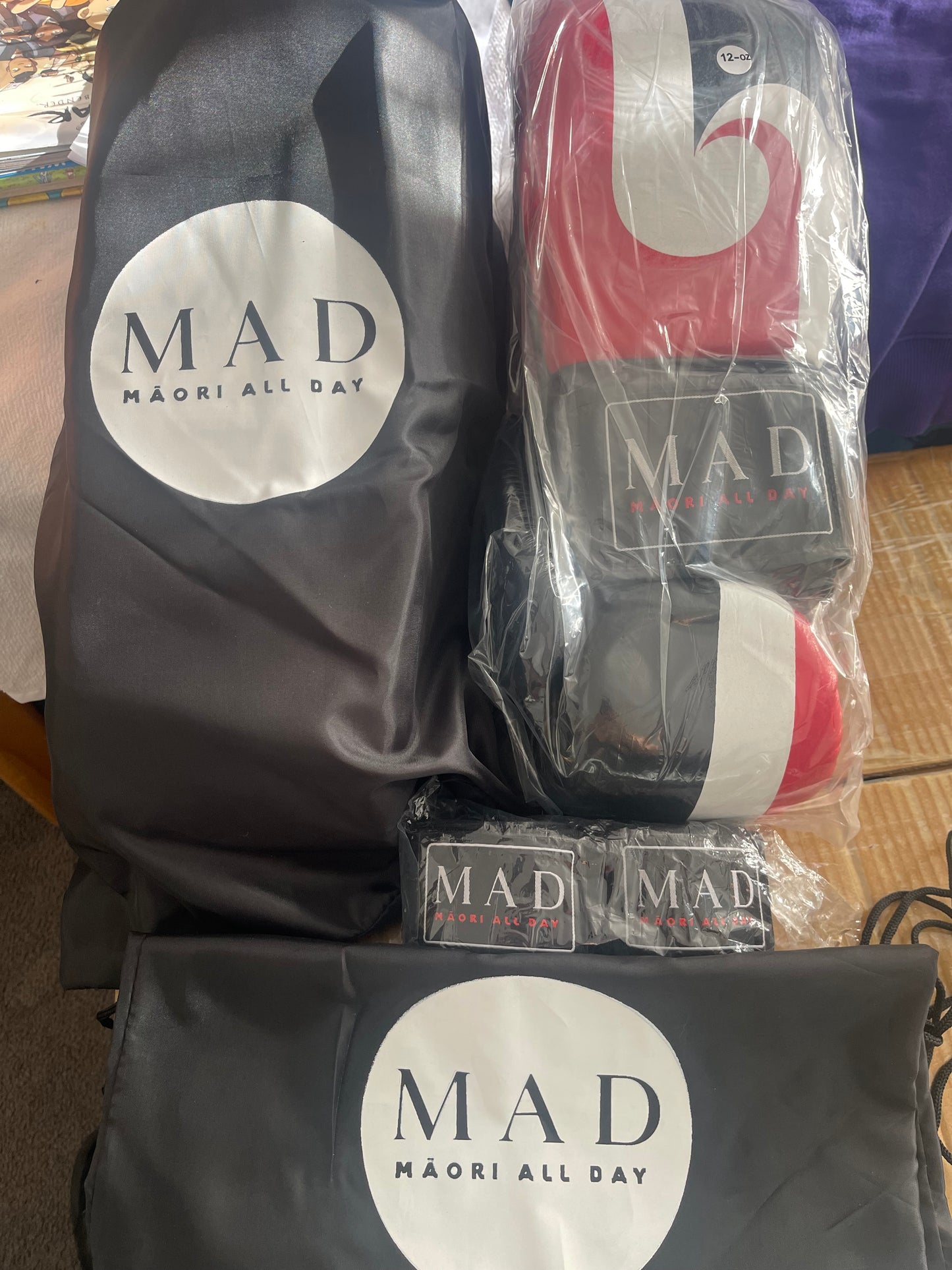 Tinō Māori All Day 12&16oz Leather Boxing Gloves